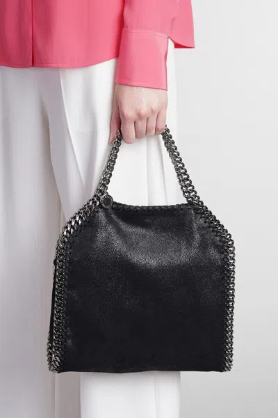 Stella Mccartney Faux Python Falabella Small Tote In Black