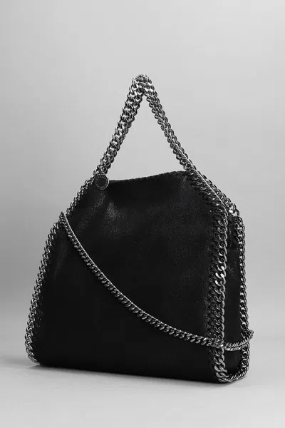 Stella Mccartney Faux Python Falabella Small Tote In Black