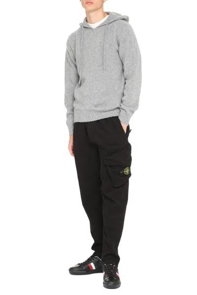 The (alphabet) The (knit) - Knitted Hoodie In Gray