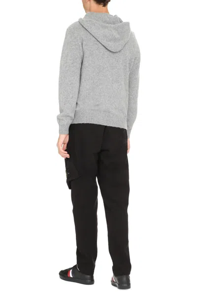The (alphabet) The (knit) - Knitted Hoodie In Gray