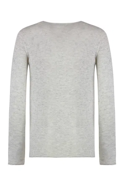 The (alphabet) Tory Burch Knit Silk Cashmere Blend Sweater In White