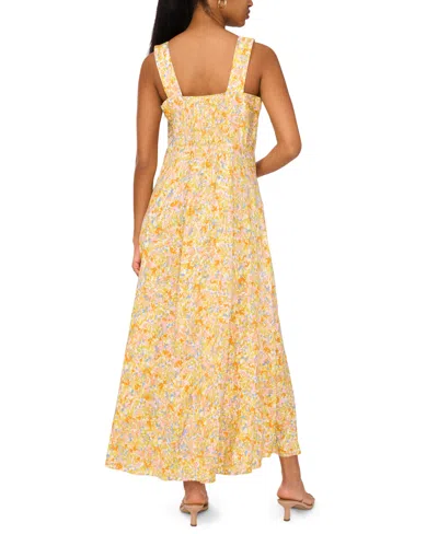 Msk Women's Sleeveless Square-neck Maxi Dress