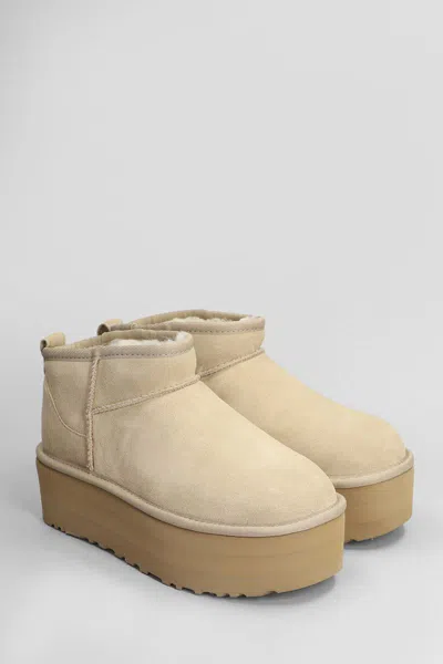 Ugg Classic Ultra Mini  Low Heels Ankle Boots