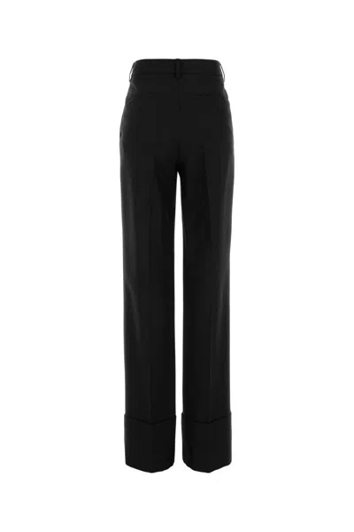 Valentino Women Virgin Wool Pants In Black