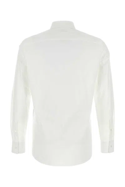 Valentino Tailored Poplin Shirt With Button Accents In White