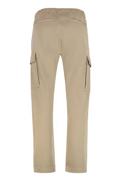 Woolrich Cargo Trousers With Belt In Cotton In Neutral