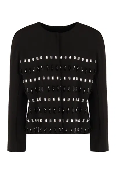 Max Mara Long-sleeved Casual Jacket In Black