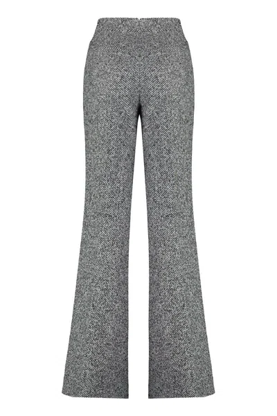 Tom Ford Tweed Flared Trousers In Gray