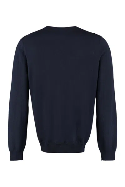 The (alphabet) Wool Sweater In Blue