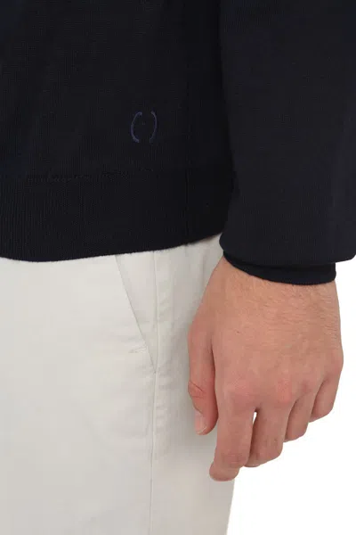 The (alphabet) Wool Sweater In Blue