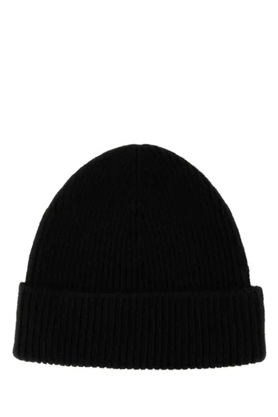 Burberry Ribbed Cashmere Beanie In Black