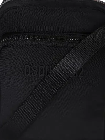 Dsquared2 Black Minimalist Crossbody Bag In Black