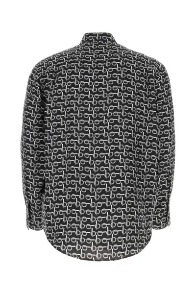 Burberry Long Sleeve Shirt With All-over Monogram Print