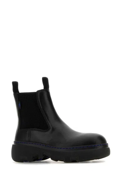 Burberry Chelsea Creeper Ankle Boots In Black