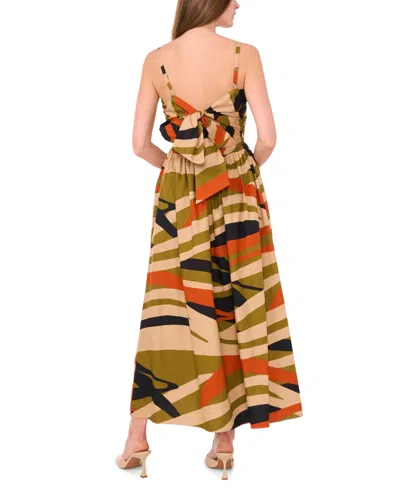 Msk Petites Cotton Printed Sleeveless Maxi Dress