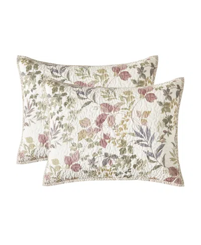 Royal Court Rosewood Botanical Leaf 3-pc. Quilt Set, Twin/twin Xl In Neutral