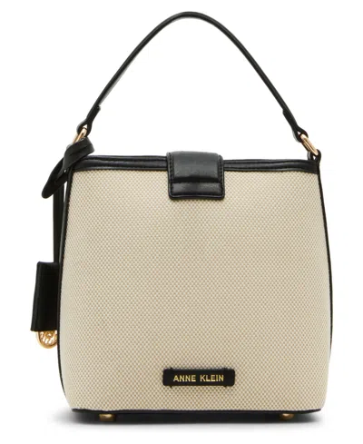 Anne Klein Covered Buckle Convertible Strap Bucket Bag