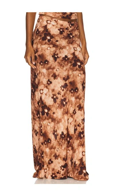 Lioness Hudson Maxi Skirt In Brown