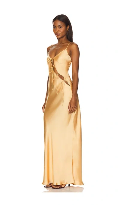 Lioness About A Girl Maxi Dress In Gold