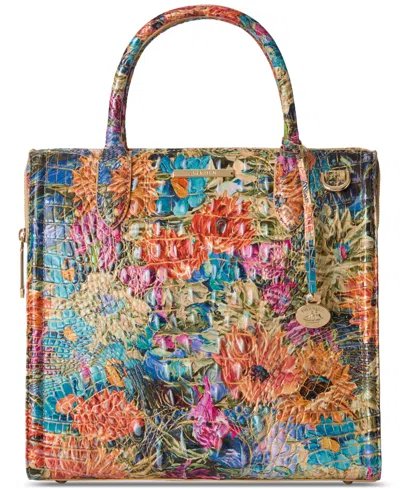 Brahmin Caroline Melbourne Embossed Leather Satchel In Multi