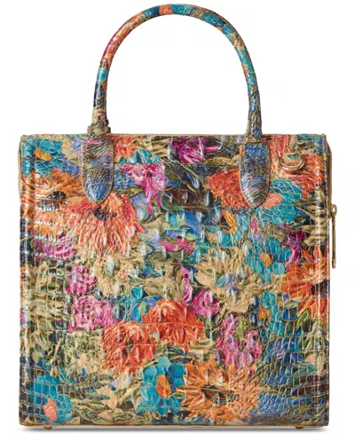 Brahmin Caroline Melbourne Embossed Leather Satchel In Multi