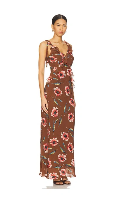 Steve Madden Adalina Ruffle Sleeveless Maxi Dress In Multi