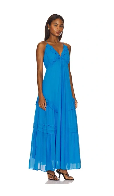 Rails Boa Ruffle Midi Sundress In Blue