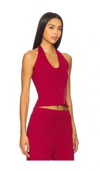 Vir Vita Pointelle Halter Top
