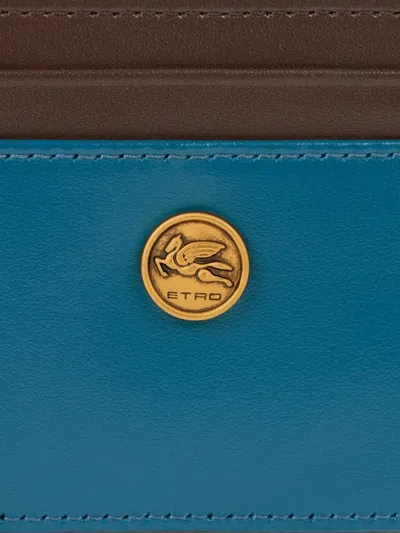 Etro Pegaso カードケース In Blue