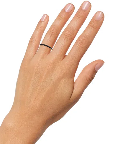 Macy's Black Diamond Band Ring (1/4 Ct. T.w.) In 14k Yellow Gold