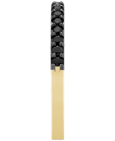 Macy's Black Diamond Band Ring (1/4 Ct. T.w.) In 14k Yellow Gold