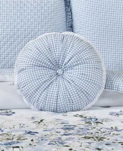 Royal Court Kourtney Tufted Decorative Pillow, 15" Round In Blue