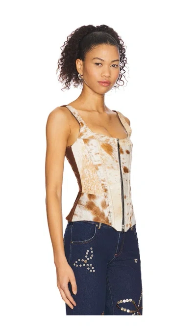 Understated Leather X Revolve Cowhide Bustier In Multi