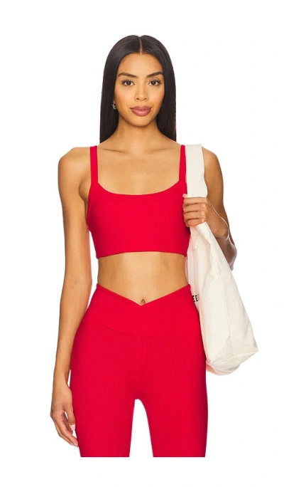 Year Of Ours Ribbed 2.0 Bralette In Red