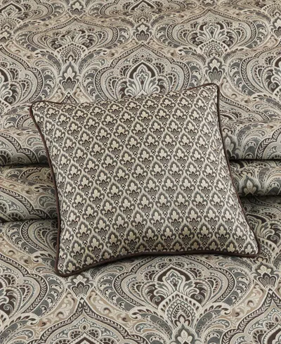 Royal Court Maren Square Decorative Pillow, 16" X 16" In Brown