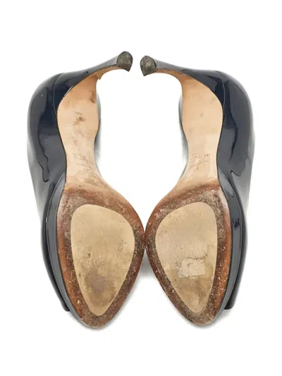 Pre-owned Dior Patent Leather Peep-toe Pumps