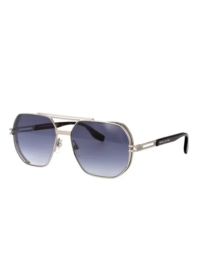 Marc Jacobs Geometric-frame Sunglasses In Blue