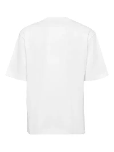 Dsquared2 Mens White Embossed Text-print Loose-fit Cotton T-shirt Xl In White