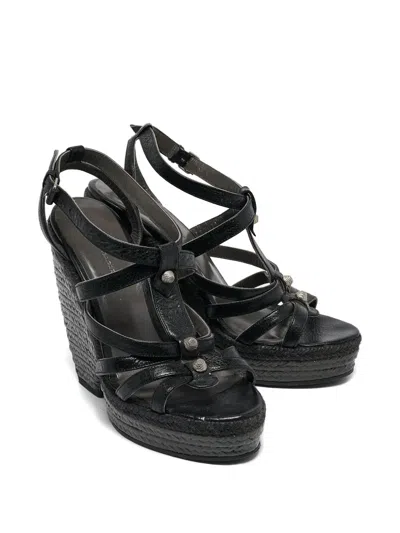Pre-owned Balenciaga Espadrille Wedge Sandals