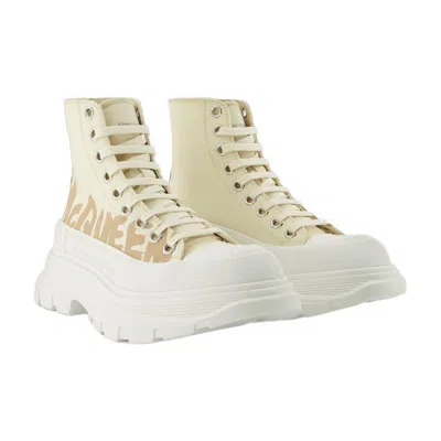 Alexander Mcqueen Tread Slick High-top Sneakers In Yellow