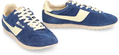 Autry Suede And Leather High Top Sneakers In Blue