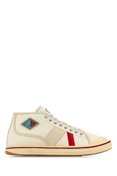 Bottega Veneta Men's Eliot Mid-top Sneakers In Neutral