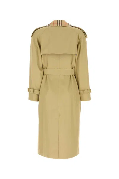 Burberry Castleford Check Collar Water Resistant Gabardine Trench Coat