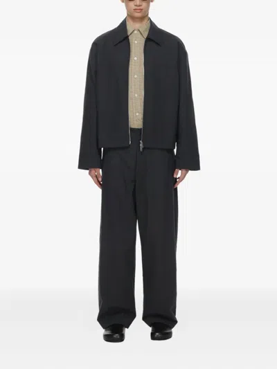 Studio Nicholson Double-pleat Trousers In Blue