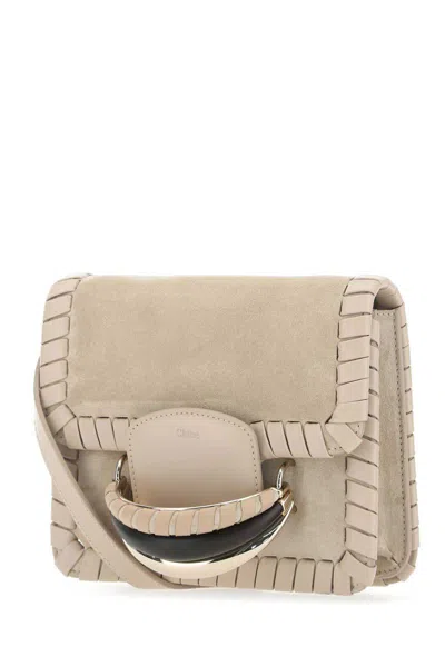 Chloé Chloe Sand Suede Kattie Clutch