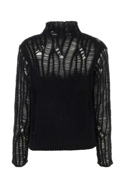 Chloé A Well-fitting Small High-necked Sweater In Black
