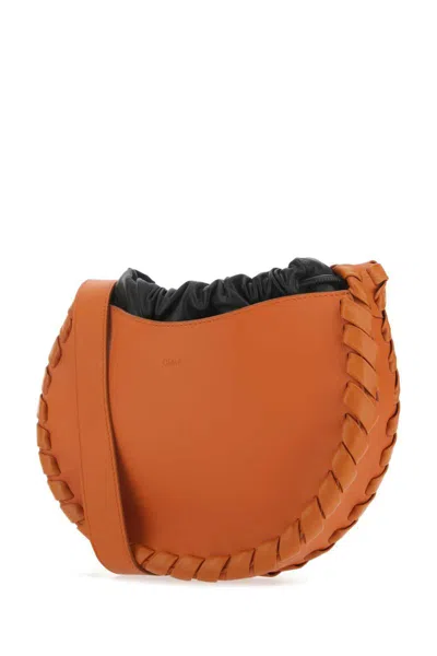 Chloé Chloe Dark Orange Leather Small Mate Crossbody Bag
