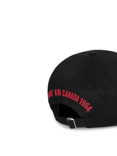Dsquared2 Logo Embroidered Baseball Cap In Black