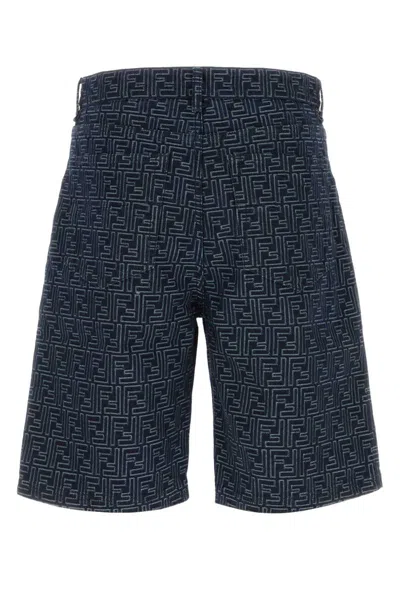 Fendi Short Jeans In Blue