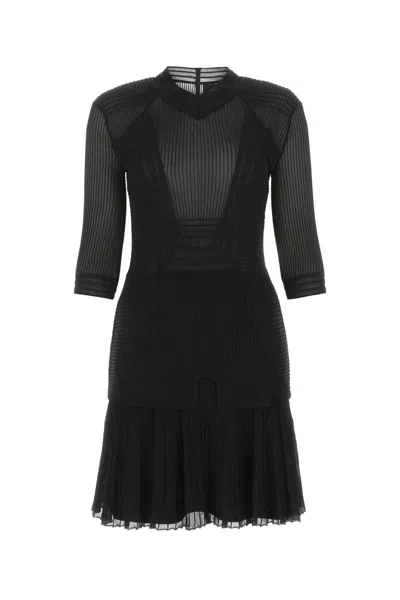 Givenchy Black Stretch Viscose Blend Mini Dress In Black